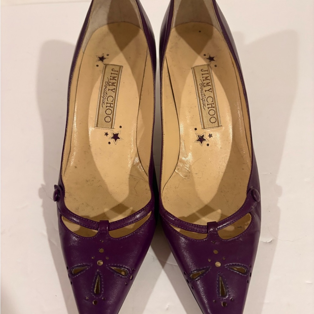 𝅺JIMMY Choo Leather Plum Pump